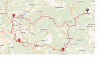 Landkarte vom Landgasthaus Zum Wilden Zimmermann in Hallenberg Biggesee-Tour 256 Km organisierte Motorradtouren